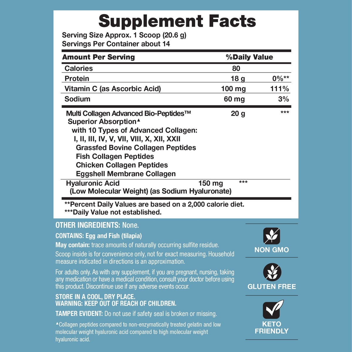 Multi Collagen Advanced Bio-Peptides, 10 oz (283 g) Powder